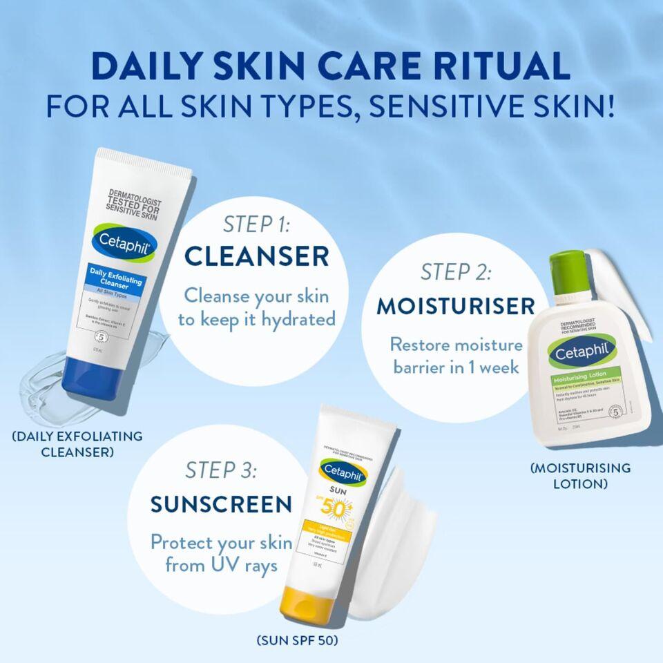 Cetaphil Daily Exfoliating Cleanser Face Wash For All Skin Types, 178ml
