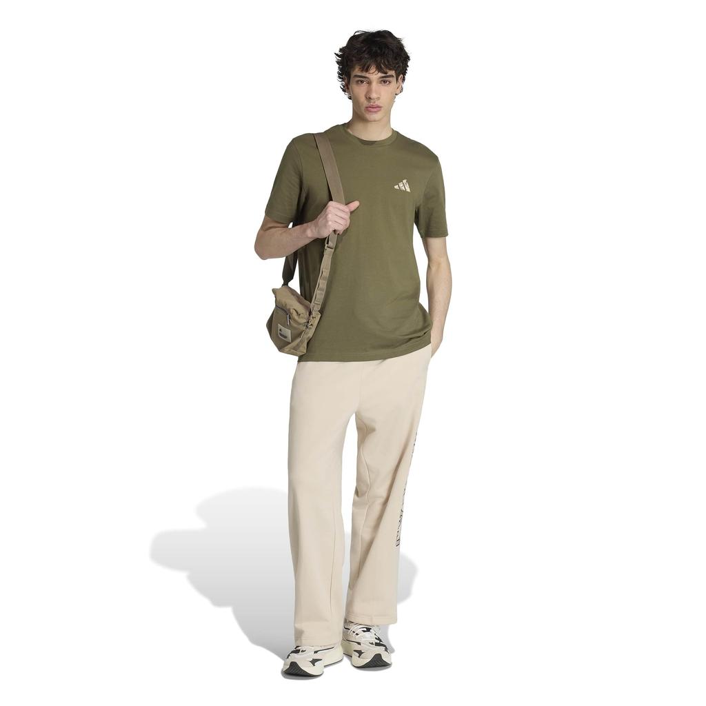 Camo EMB LG T MLW68 Olive Straight 3L [Adidas] Short-Sleeve T-Shirt Men's (KC7162)