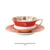 Wild Strawberry Ruby Tea Cup and Saucer Set