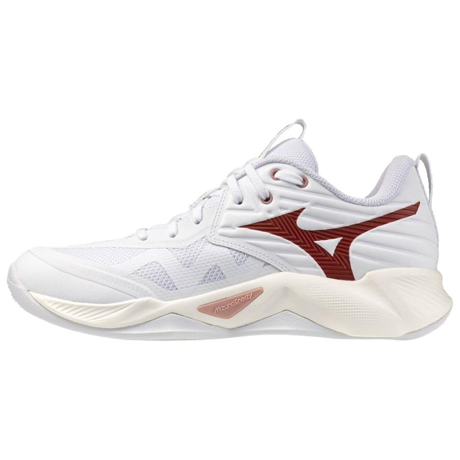 

Mizuno Wave Momentum Pro Comfortable Durable Supportive Low-Top Volleyball Shoes Women sneaker White Red V1GC254073 44