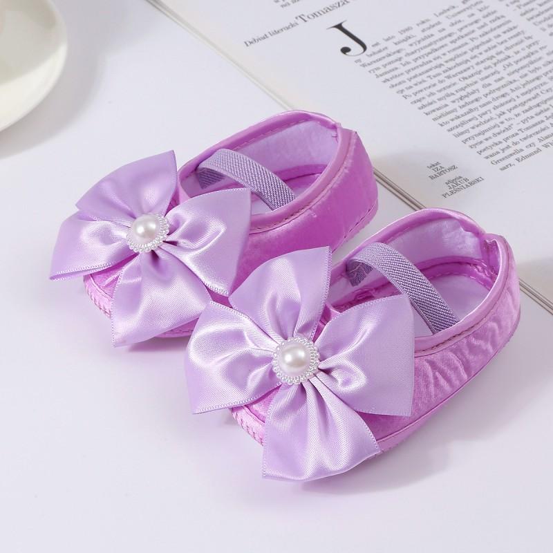 Kleinkind Babymädchen Flache Schleifenschuhe Erste Lauflernschuhe Prinzessinnenschuhe Krabbelschuhe