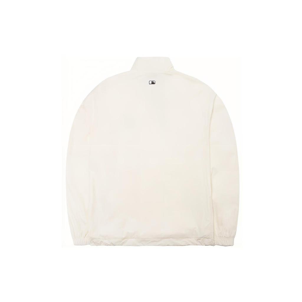 MLB Base Logo Jackets Unisex Ivory White Stand Collar Moderate Other 3AWJB0221-50IVS