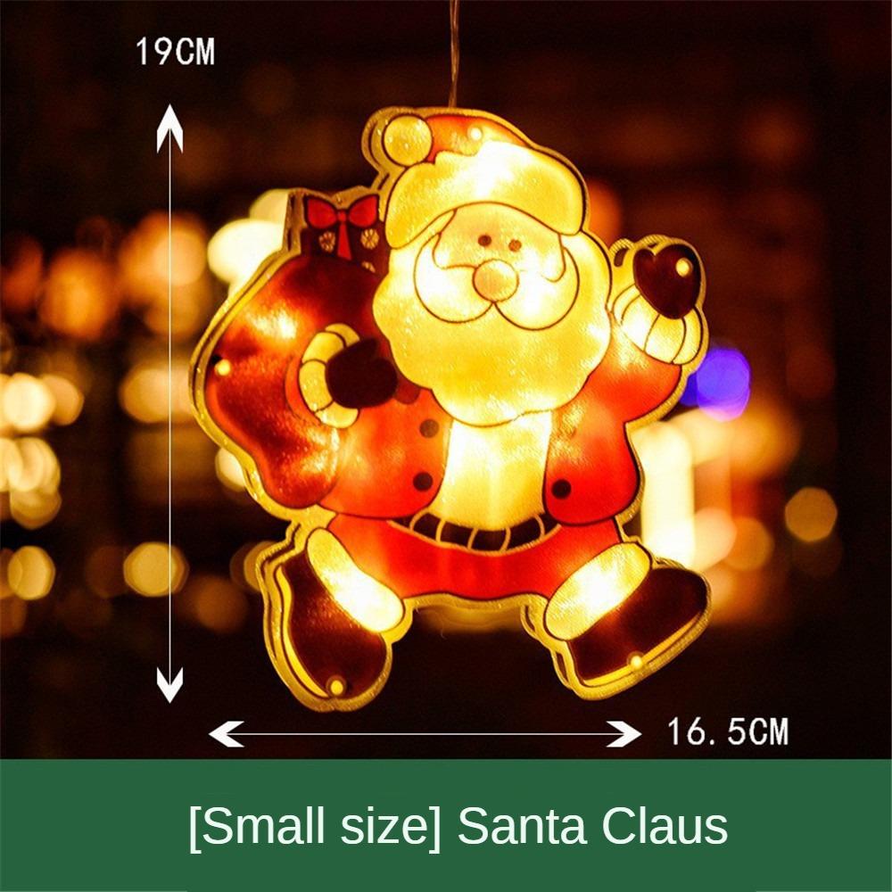 1Pcs Christmas Lamp Window Hanging Lamp Christmas Decorative Lamp Shop Window Room Decoration LED Sucker Light Small Colored Lamp