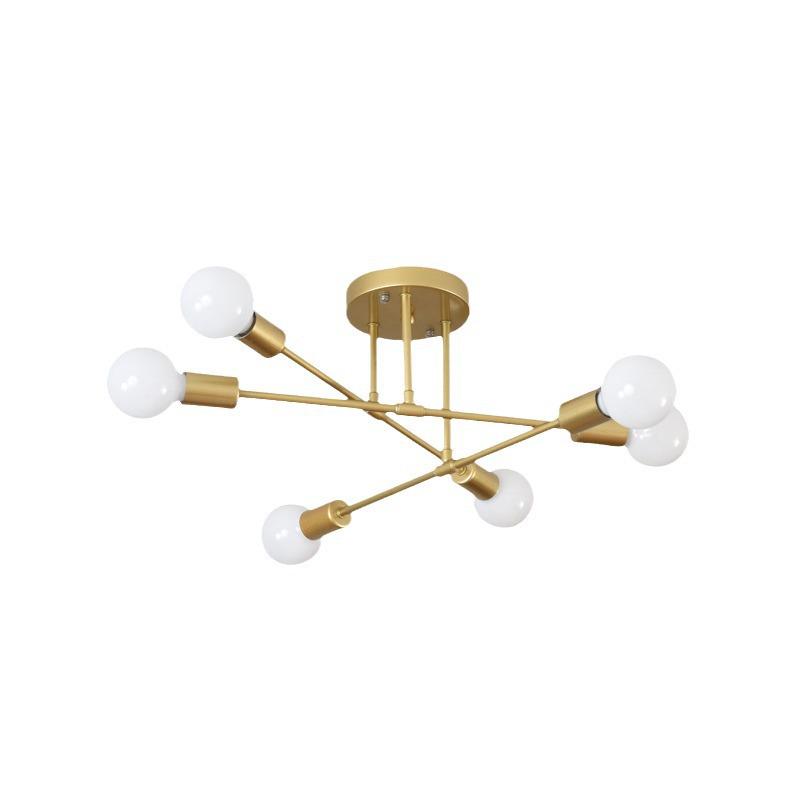 Nordic Wrought Iron Pendant Light: Creative Industrial Style for Living Room, Dining Room, or Bedroom.