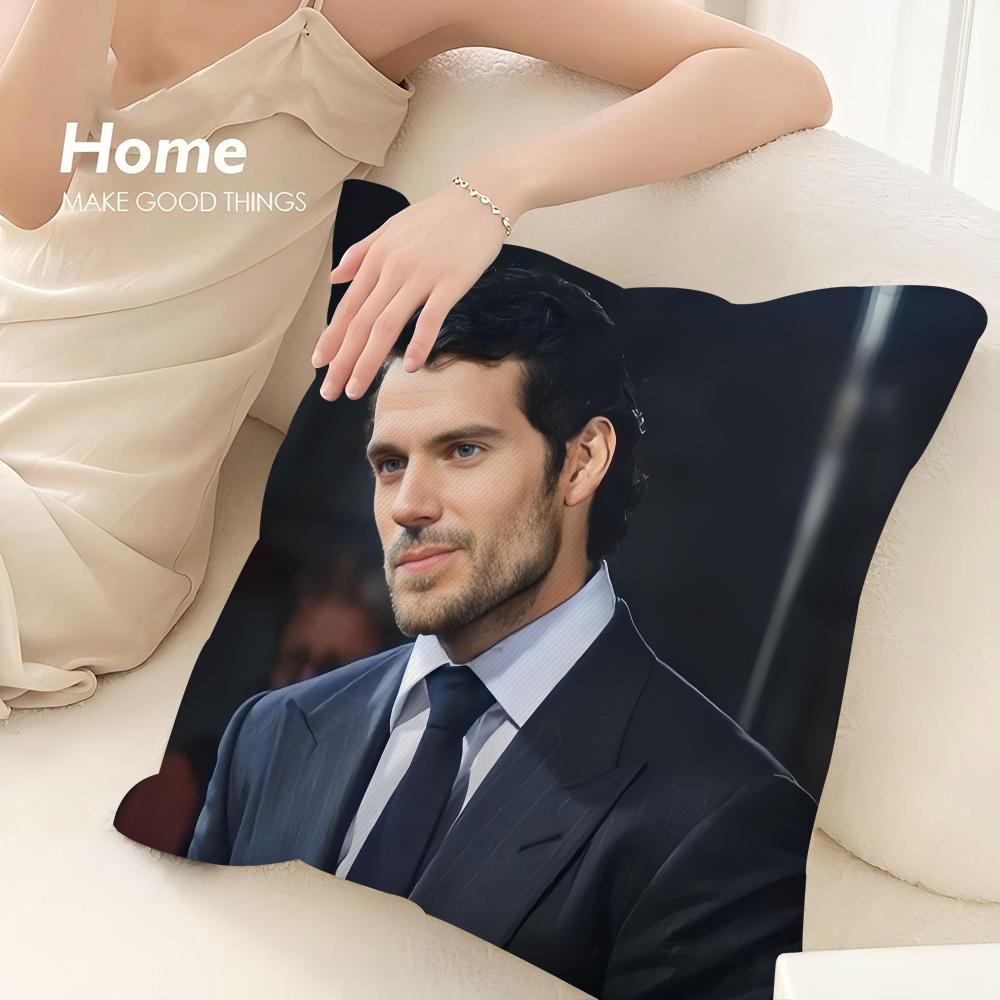 Super Star H-Henry Cavill Pillow Case 3D Print Polyester Fiber 40*40 Cm Home Sofa Throw Pillow Cover Decoration Festival Gift