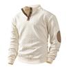 2026 Mens Casual Long Sleeve Stand Collar Sweatshirt Solid Color Slim Fit Daily Wear