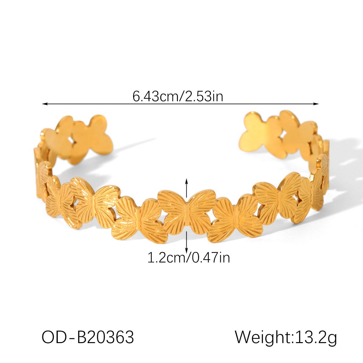 

Butterfly Stainless Steel Bangle: Women s Luxury High-end Textured Open Bracelet with Personality Design