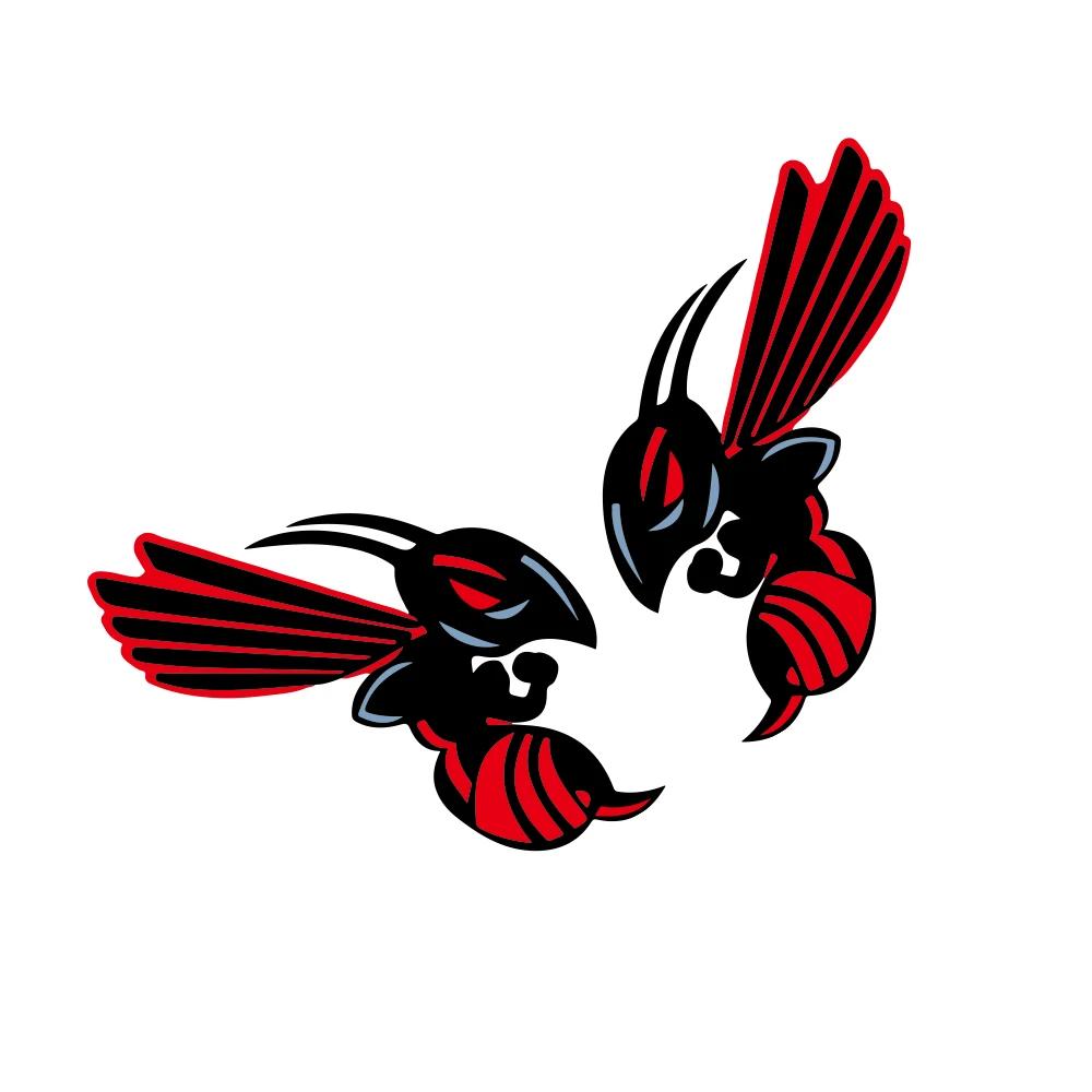 2PCS Creative Hornet Wasp Motorcycle Sticker Waterproof Car Truck Helmet Window Decor Vinyl Decals Accessories For Honda Bees
