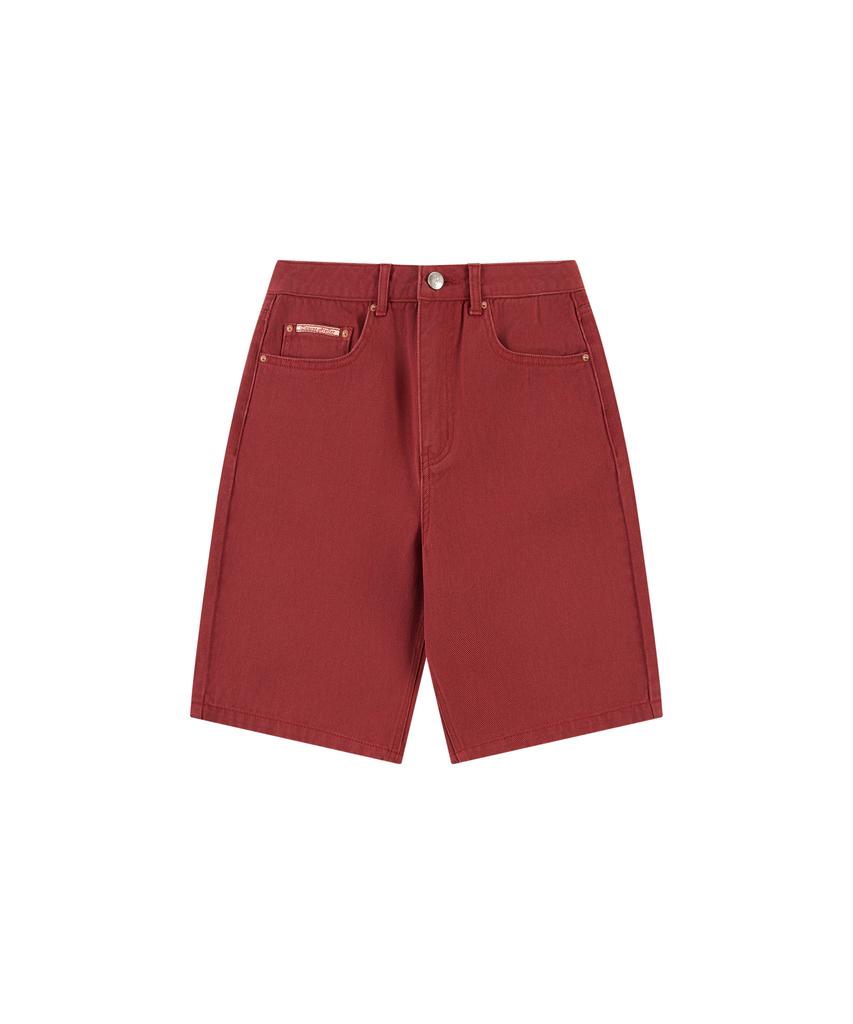 Banwonateullie P3281 Washed Bermuda Pants_Red