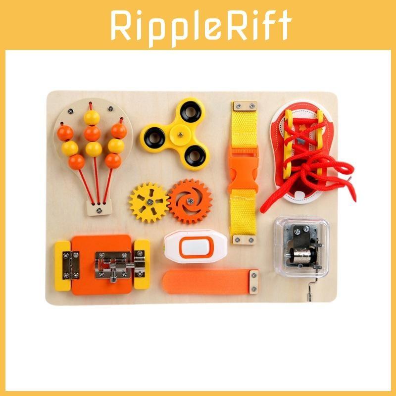 Wooden Box Music Fingertip Gyro Safety Buckle Game Board Children Toy Puzzle