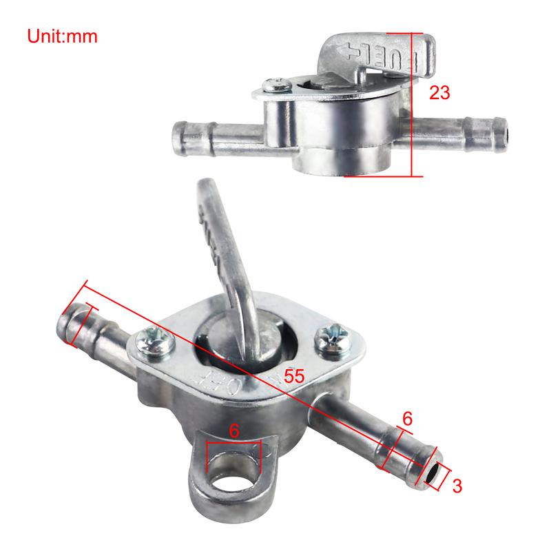 6mm Fuel Petcock Valve Inline Fuel Shut Off Valve Fuel Tank On Off Switch for 50cc 70cc 90cc 110cc 125cc 140cc 150cc Dirt Bike