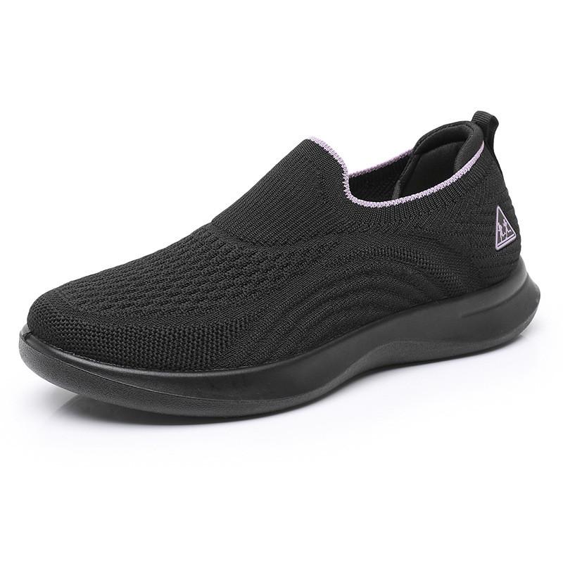 Casual Womens Slipon Shoes With Breathable Flyknit For Daily Comfort