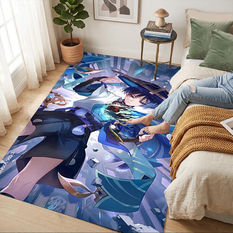 Genshin Impact Living Room Nonslip Area Rug Soft Carpet For Bedroom Game Playroom Sofa Office Home Decor Doormat Christmas Gift C9302292