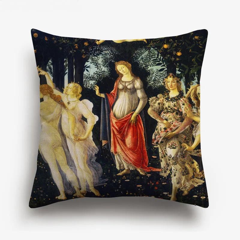 The Emperor Napoleon Cushion Covers European Neoclassicism Retro Vintage Portrait Oil Painting Decorative Pillows For Sofa