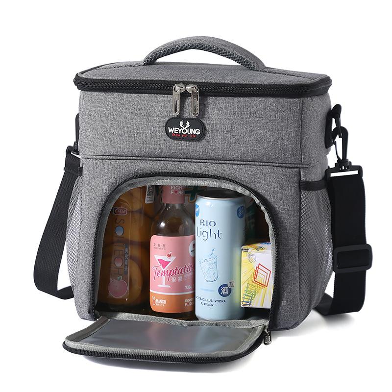 Multifunctional Double Layers Tote Cooler Lunch Bags For Women Men Large Capacity Travel Picnic Lunch Box With Shoulder Strap