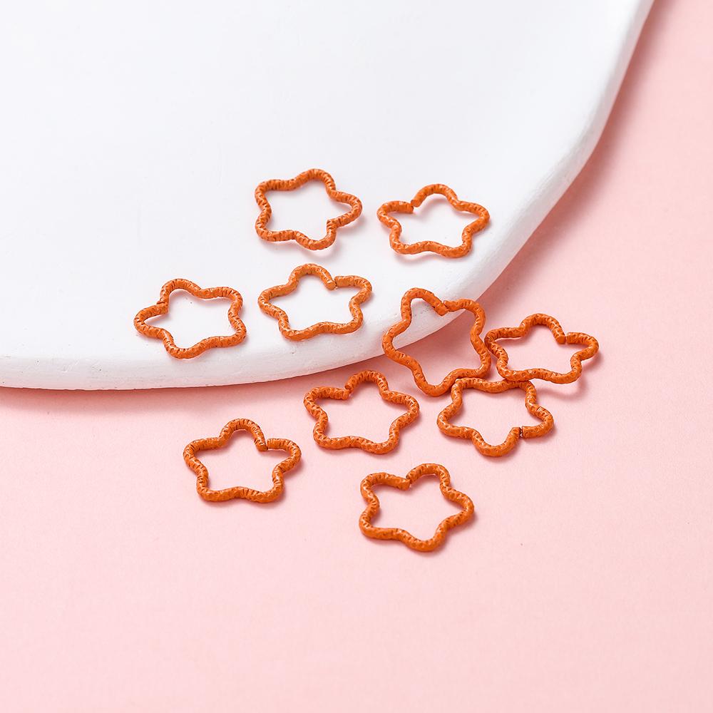 50 Stück/Los Bunte offene Ringe Sternform Biegeringe Für Schmuckherstellung Schlüsselanhänger Handy-Kette Bastelbedarf