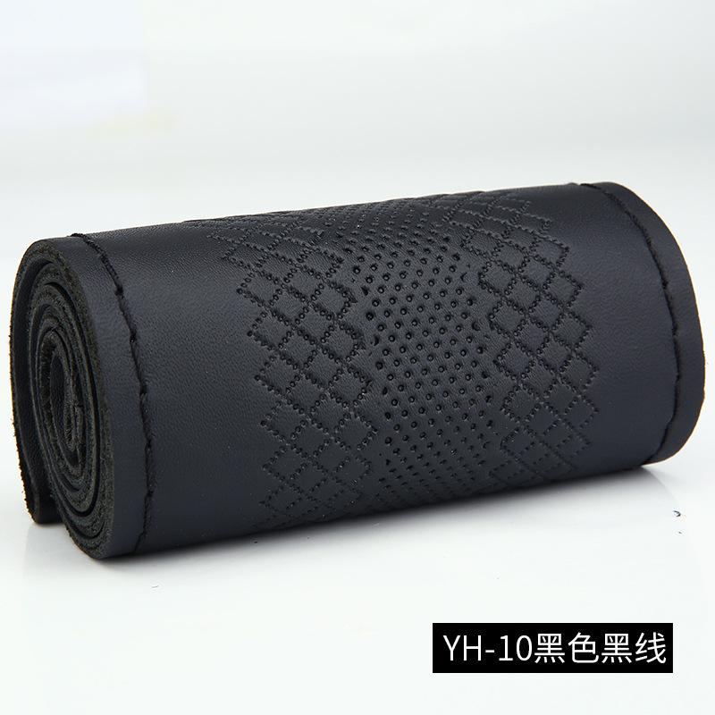 Car Steering Wheel Covers Braid DIY 38cm Soft Genuine Leather Car Covers Car With Needle And Thread Auto Interior Accessories