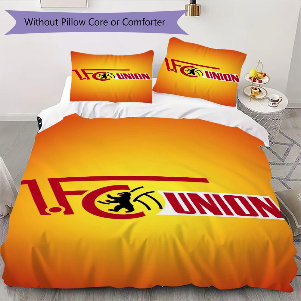 

Union Berlin Pattern Bedding uilt Set uilt Cover Pillowcase Home Decoration Birthday Gift (1 * duvet cover + 2 * pillowcase without core)96 135x200cm