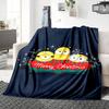 1Pc Christmas Minions Gift Night Blanket Soft Throw Blanket For Home Bedroom Bed Sofa Travel Office Solid Christmas Blanket
