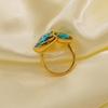CARLIDANA Fashion Jewelry Open Rings 18K Gold Plated Stainless Steel Simple Multi-Color Crystal Ring For Women Jewelry