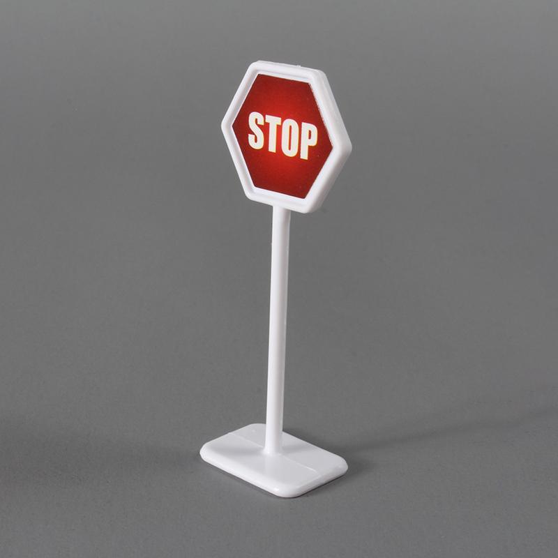 15 Stück/Set Kleinkind Mini Verkehrszeichen Modell Spielzeug Straßensperre Kindersicherheitserziehung Puzzle Verkehrsspielzeug Geschenke