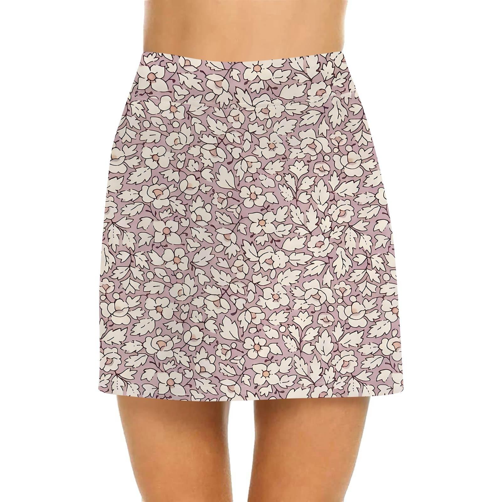 

Женская повседневная юбка с высокой талией и принтом, короткая юбка-полусолнце, спортивная юбка, плиссированная юбка XL светло-фиолетовый