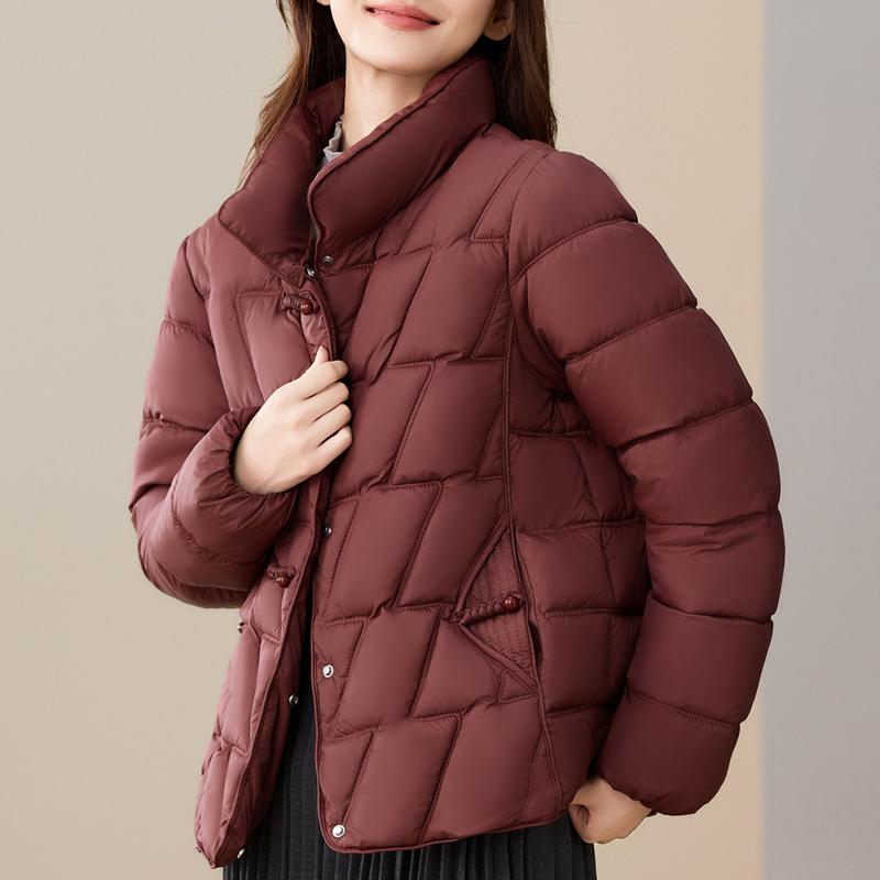 Casual Women's Winter Parkas Stand Collar Loose Warm Short Coats Thick Women Jackets