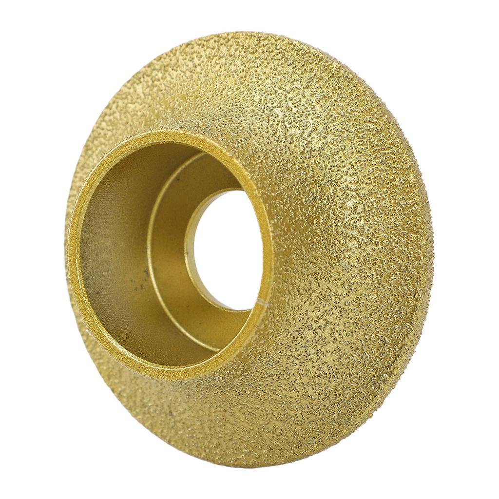 Edges Grinding Wheel 3 Inch 60 Grit Profile Hand Wheel for 20mm Thick Ceramic Tiles Quartz Marble Granite