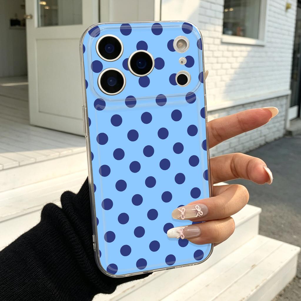New Polka Dot Phone Case for IPhone 17 Pro Max 11 12 13 14 15 16 Pro Max IPhone 14 15 16 Plus Transparent Shock-resistant Case
