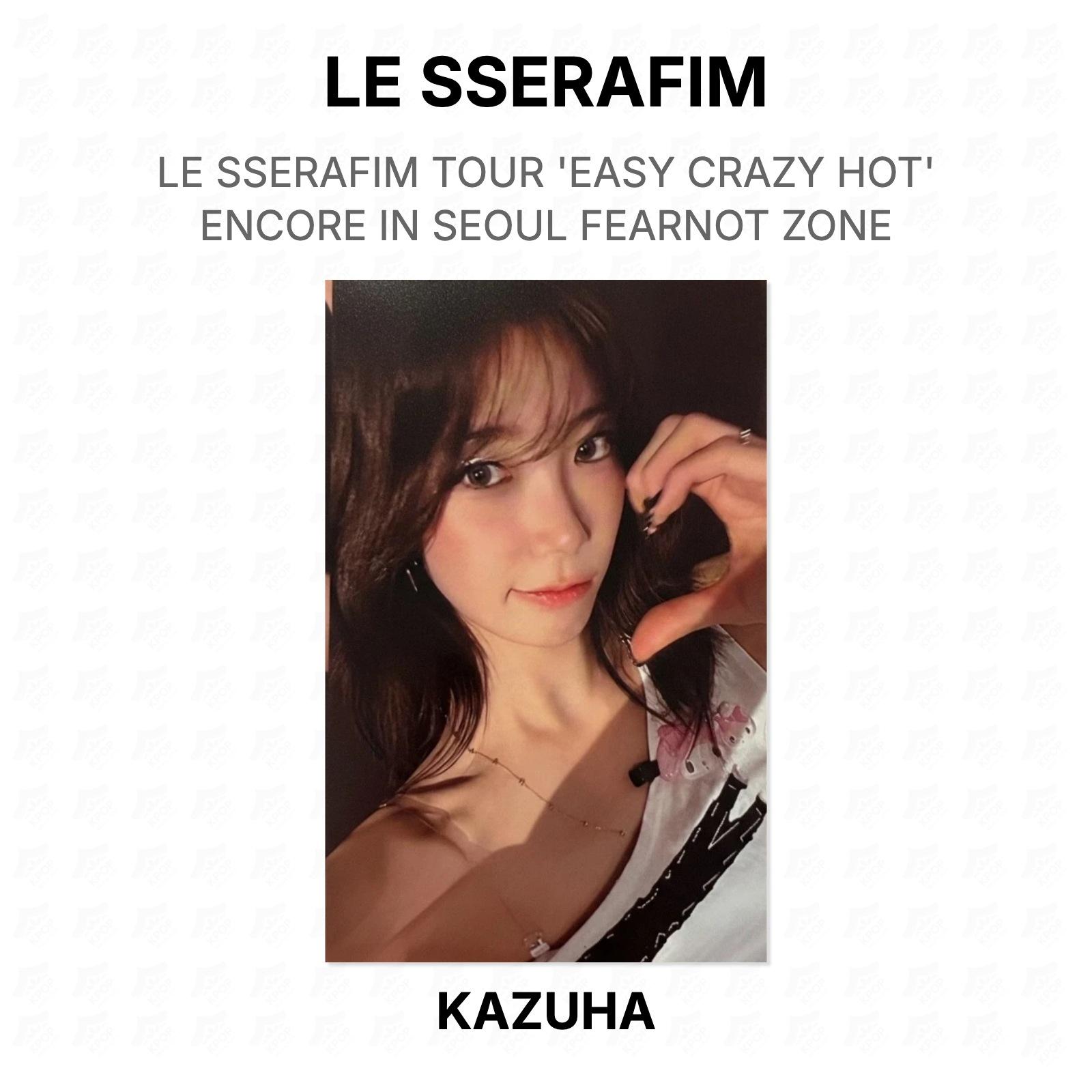LE SSERAFIM TOUR EASY CRAZY HOT ENCORE IN SEOUL FEARNOT ZONE Official Photocard KAZUHA