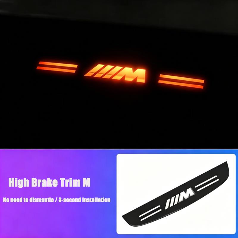 SCKS3 Suitable For BMW M G11 G30 F11 F30 Car Brake Light Projection Board DIY High Mounted Brake Light Decoration Modification Sticker 5 Series F10 2013-17