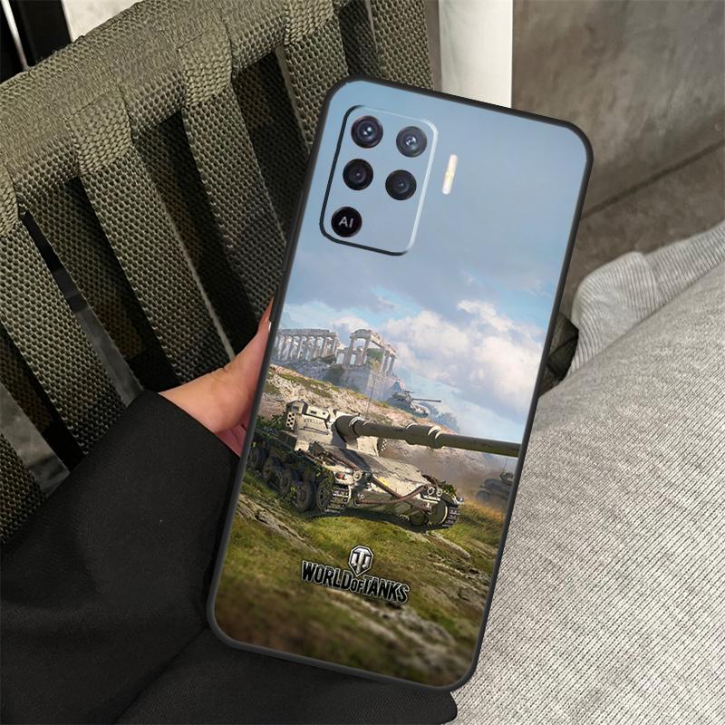 World Of Tanks Case For OPPO A78 A77 A17 A15 A52 A72 A91 A93 A5 A9 A54 A74 A94 A53s A54s A57s A16 A76 A96