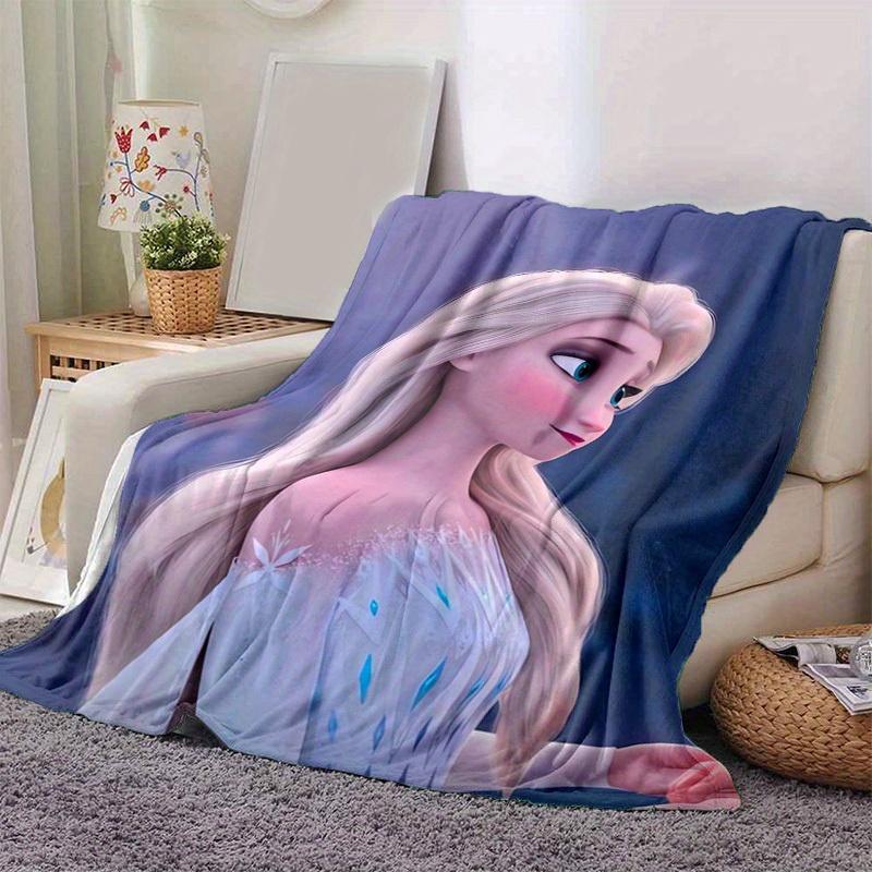 1pc, Elsa Frozen II Queen Elsa Ice Snowflake Print Blanket Home Decor, Couch Throw, Outdoor Blanket, Gift, Coverlet Suitable for Bedroom,