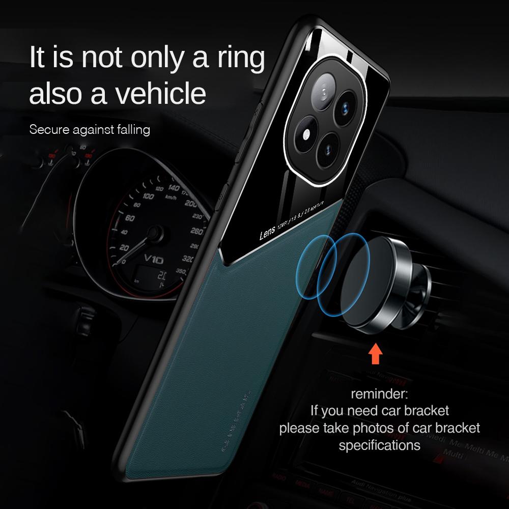 Redmy Note14Pro 5G 4G Case  Leather Magnetic Holder Cover For Redmi Note 14 Pro Plus Pro+ 5G TPU Soft Frame Protect Fundas