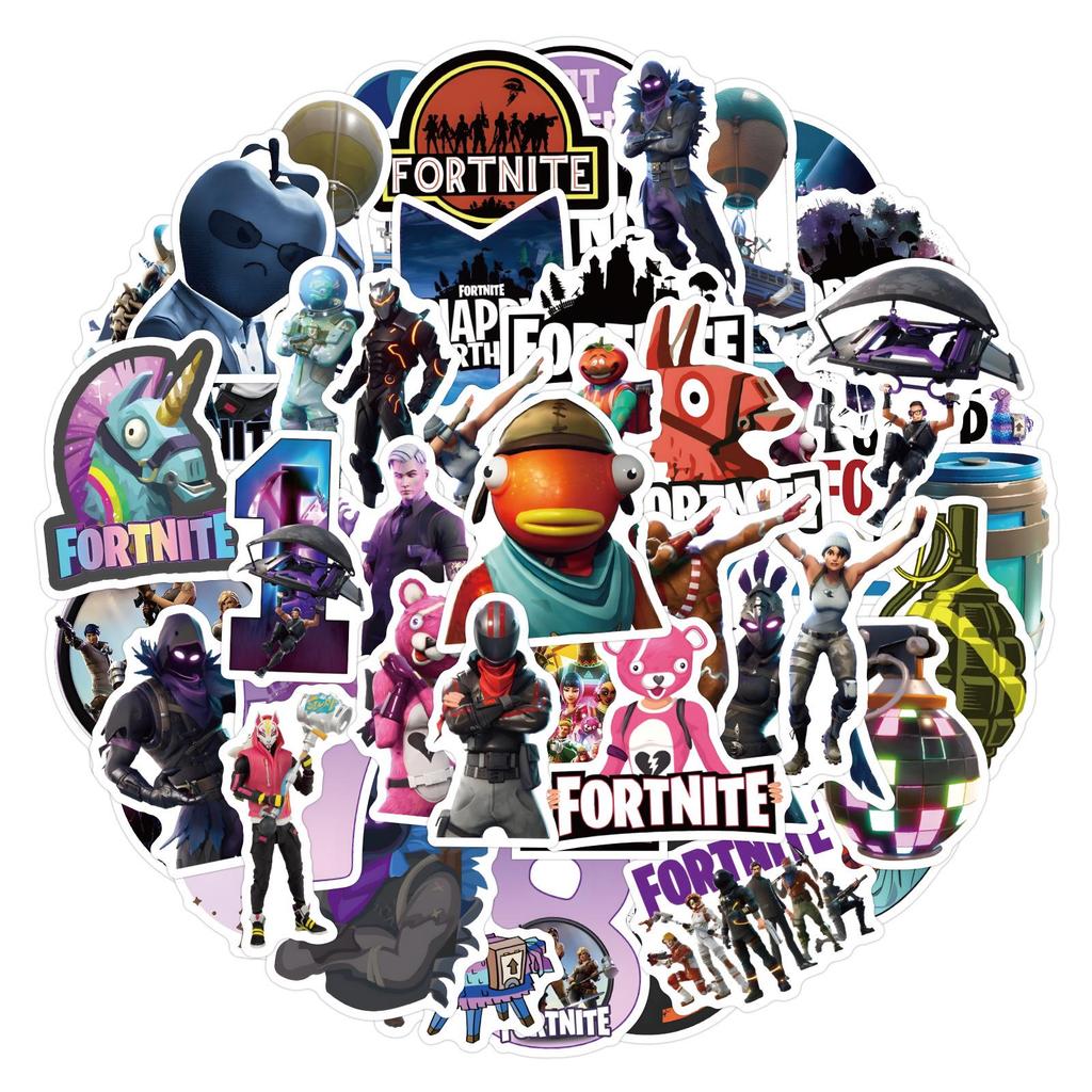 Cross-border Fortnite Graffiti Stickers: 55 Waterproof Designs for Guitar, Scooter & Water Cup Decor.