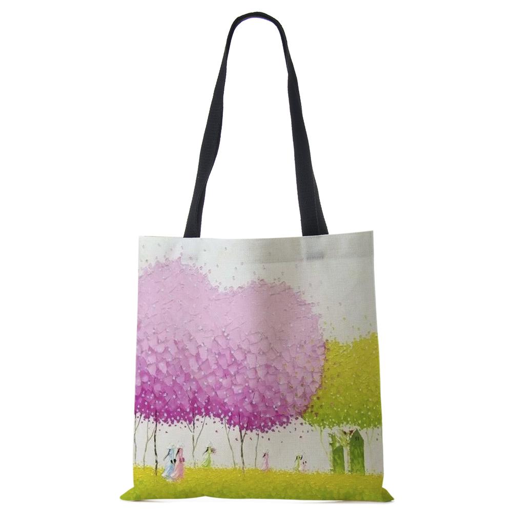 Женские льняные сумки с принтом — фото 9