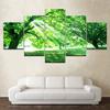 The green trees sunshine 5 piece Wallpapers modern Modular Poster art Canvas painting for Living Room Home Decor