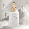350ml Ceramic Liquid Soap Dispenser with Pump | Marble Finish Durable Handwash Dispenser for Bathroom & Kitchen