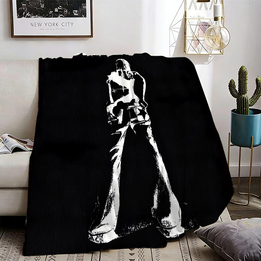 Pop Hip Hop Rapper Destroy Lonely Throw Lightweight 240g Flannel Blanket Soft Skin-friendly for Summer Cooling 75X95CM