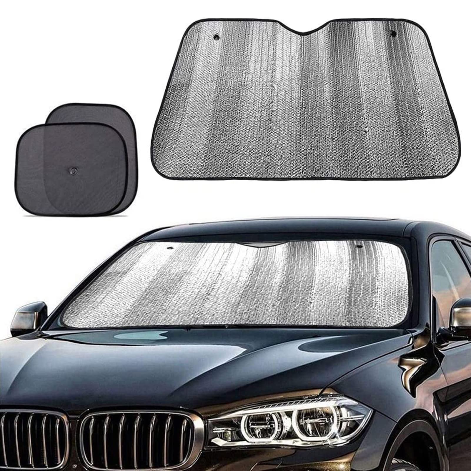

Big Ant Car Sunshade with 2 Side High Heat Blocking UV Protection for Front and Car Silver Sunshades, Efficiency, Rear, Accessories, Blackout,