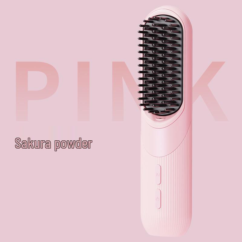 Rechargeable Portable Wireless Hair Straightener Comb with Negative Ions for Safe, Damage-Free Styling.