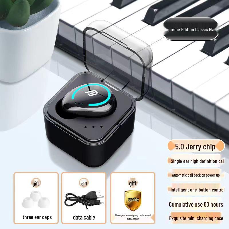 i8 Mini Invisible Bluetooth Earphone: Wireless, Noise-Cancelling, Long Standby, Single In-Ear.