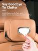 For Zeekr 9X Car Tissue Box Seat Back Drawn Paper Bag Hanging Storage Tissue Bag Interior Modification Leather Accessories