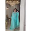 Vestido de Noche Sexy de 2 Piezas para Primavera Verano, con Capa, Parche de Lentejuelas, Gasa, Estilo Europeo Americano, Vestido Formal para Mujer