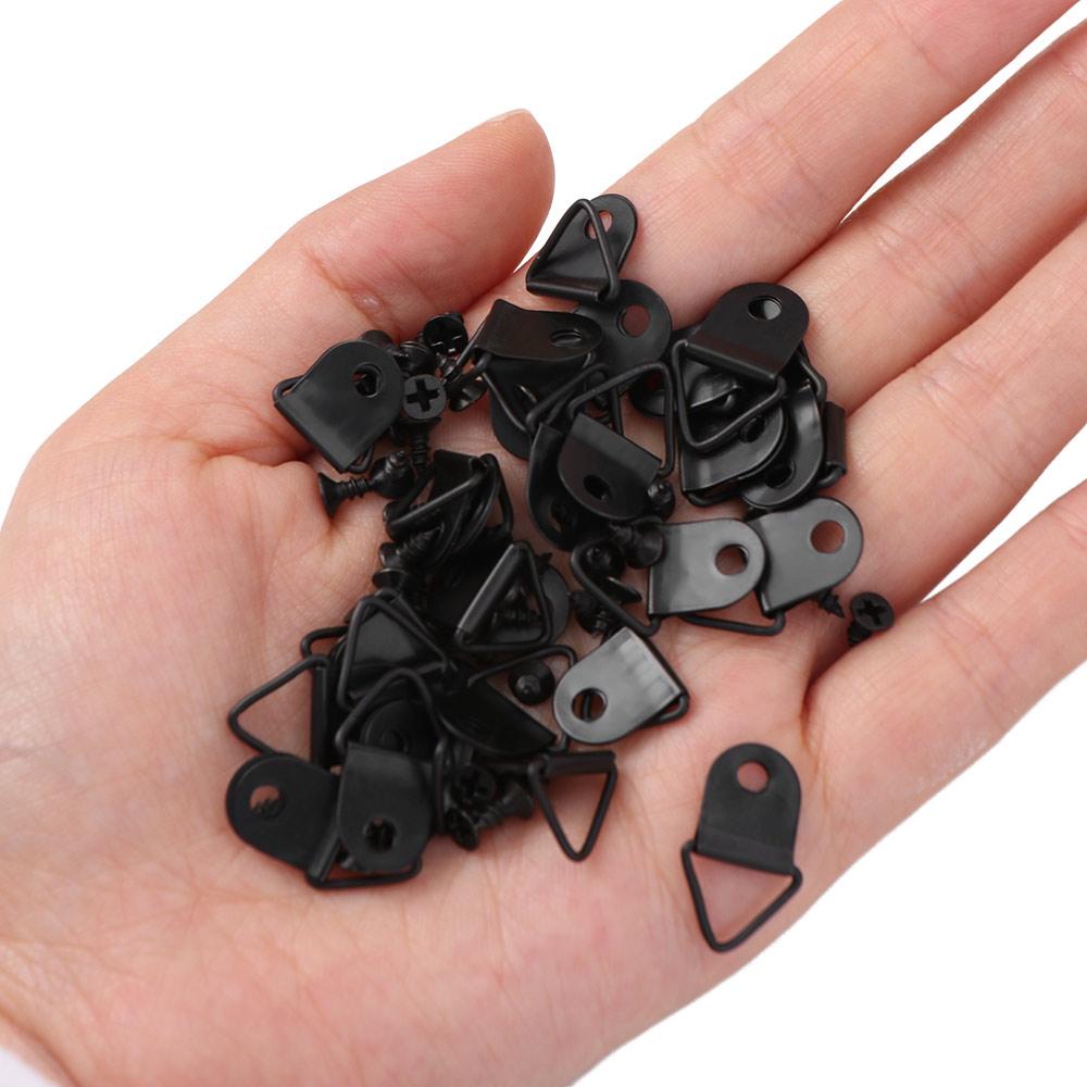 100Pcs Iron Photo Frame Hook Single Hole Half Circle Ring Triangle Hanging Ring  Mirror Hanging