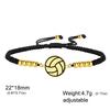 EUEAVAN Basketball Volleyball Baseball Rugby Bracelet Stainless Steel Fashion Geometric Bracelet for Women Men Jewelry Gifts