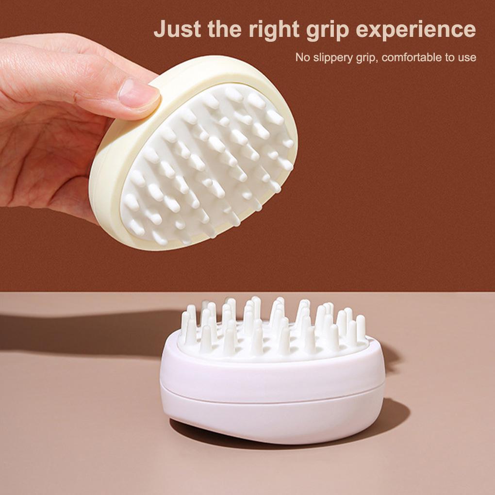 Scalp Massager Silicone Anti-slip Manual Shower Head Hair Massage Brush Portable Reusable Relaxation Soft Comfortable