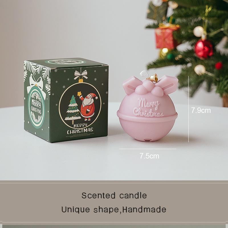 Christmas scented candles handmade bells modeling wax candles Christmas souvenir fragrance