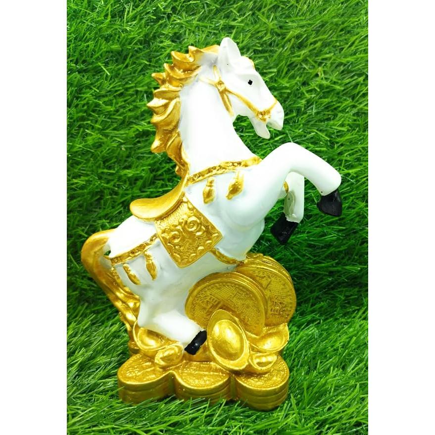 @Home Decoration Showpiece Running White Horse UKD538 80% off