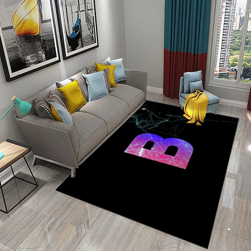 3D Letter Art Carpet Kitchen Bathroom Entrance Door Anti-Slip Mat Carpet Doormat Living Room Bedroom Home Decor Floor Mats Rug